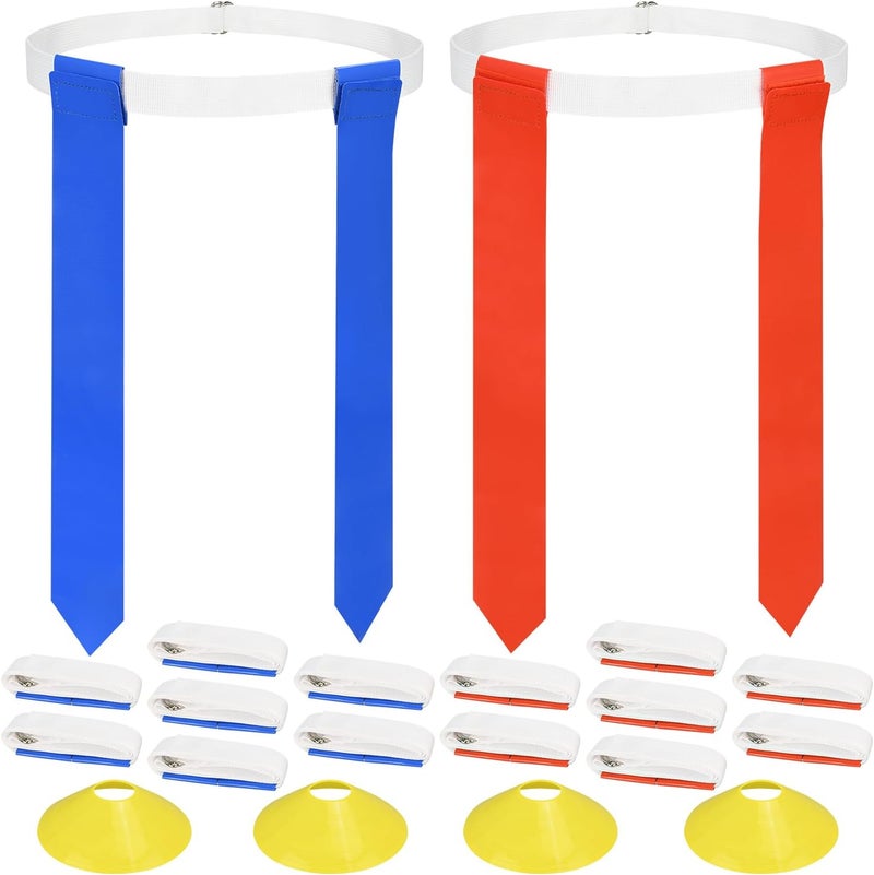 DkOvn Flag Football Set, Flag Football Belts with Flags, Easy Tear Away Belt for Youths, Adult Players of Flag Football - Image 1